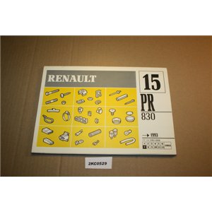 Renault PR830 spare parts catalogue 7/1993