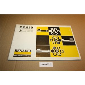 Renault PR830 spare parts catalogue 1986