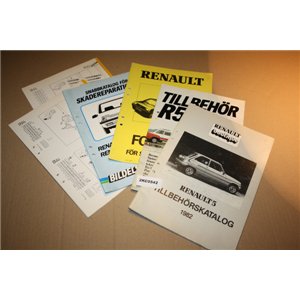 Renault 5 tillbehör sprängskisser artikelnummer
