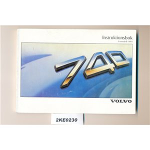 Volvo 740 owners manual 1988