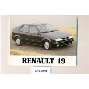 Renault 19 instruktionsbok 