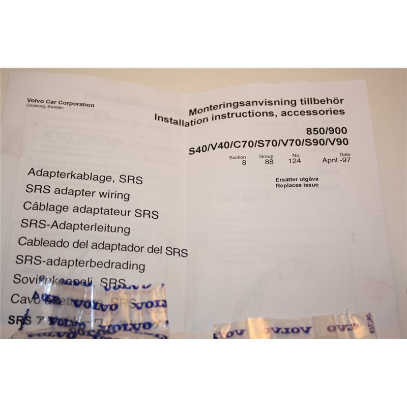 272342 Volvo S40 V40 diconnection airbag JUNK.se
