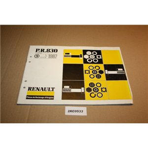Renault PR830 spare parts catalogue 1987