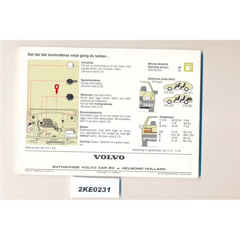 Volvo 440 460 owners manual 1992 JUNK.se